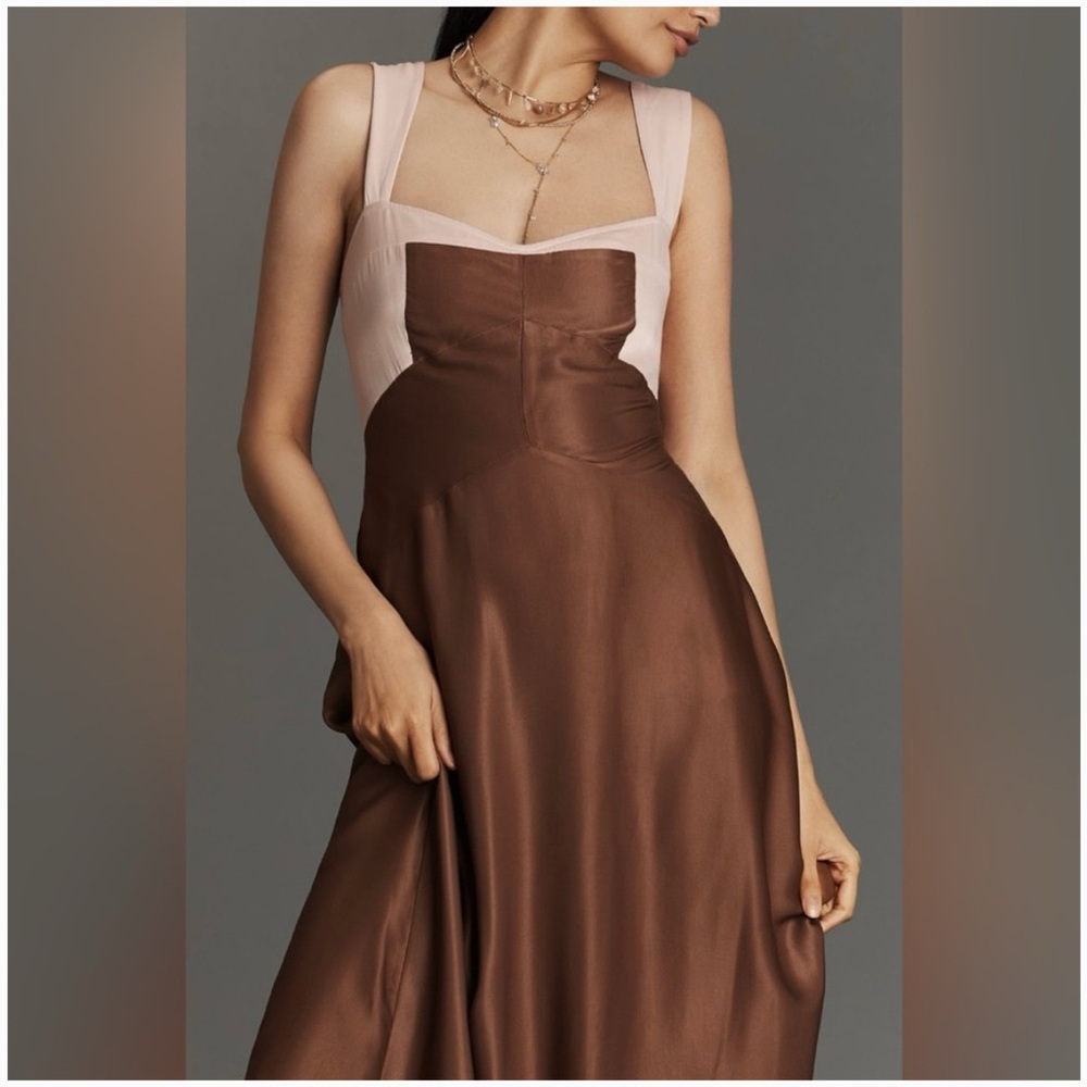 Jocelyn Sleeveless Slip Midi Dress Maeve Anthropologie  NWT